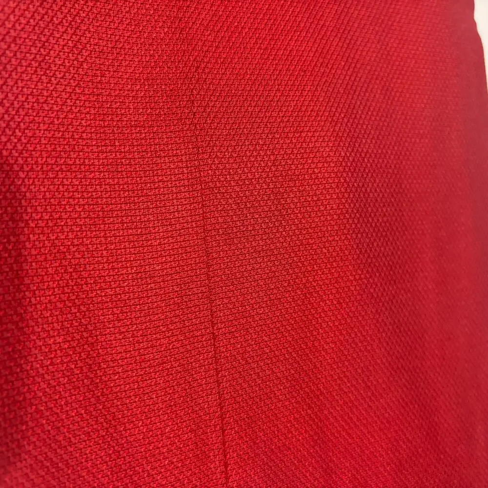 Red Wool Silk Blend Suiting Fabric 1.5 Yards 60